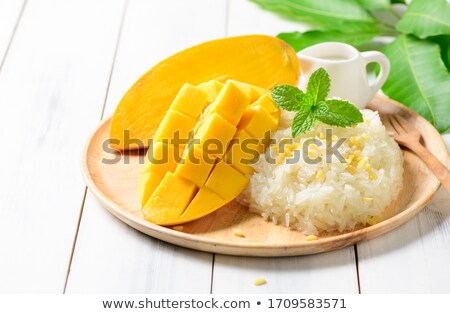 Stock photo: Sticky Rice Mango Thai Dessert