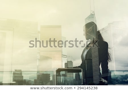 Young Business Woman Looking Far Away Foto d'archivio © elwynn