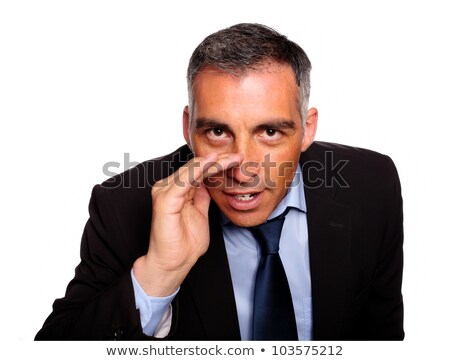 Foto stock: Hispanic Senior Executive Telling A Confidence