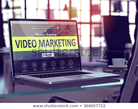 ストックフォト: Video Marketing Concept On Laptop Screen