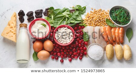 Stock photo: Healthy Food Containing Iodine Products Rich In I