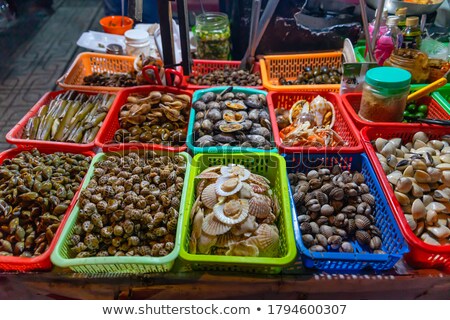 Сток-фото: Fresh Seafood On The Vietnamese Market Asian Food Concept