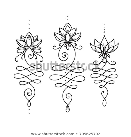 Stock fotó: Geometric Flower Of Life Sacred Geometry Lotus Flower Ornament Esoteric Or Spiritual Symbol Isola