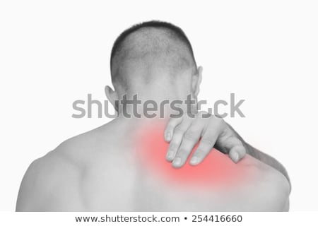 [[stock_photo]]: Rear View Of Shirtless Man With Shoulder Pain