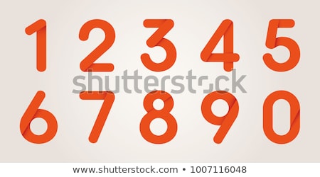 Stok fotoğraf: Colorful And Abstract Icons For Number 3 Set 2