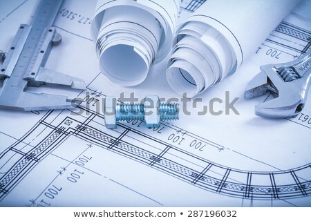 Foto stock: Slide Caliper Spanner Nuts And Bolts