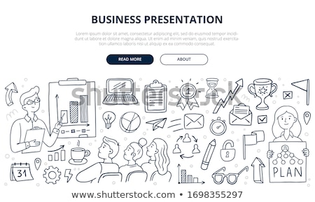 Foto stock: Hand Drawn Outlined Laptop Vector Illustration