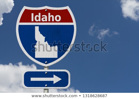 Stockfoto: Idaho Id State Usa Red 3d Map