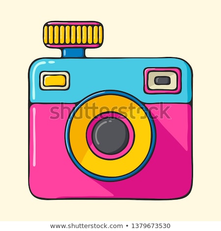 Foto stock: Photo Camera Icon Cartoon Style