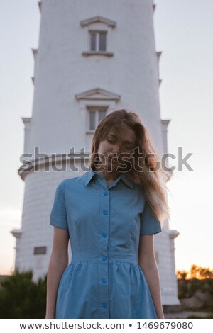 ストックフォト: Portrait Blond Dutch Girl At Sea