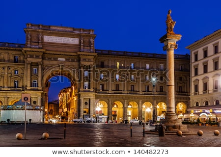 Stockfoto: Column Of Abundance At Piazza Della Repubblica In Florence Ital
