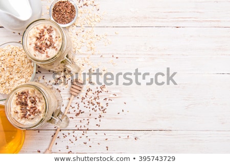 Stock fotó: Flaxseed On Wooden Background