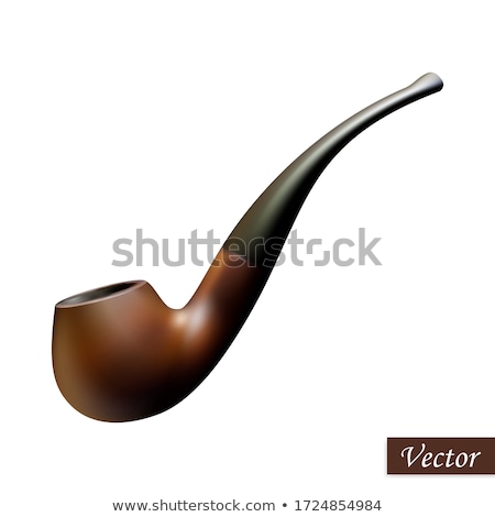 Сток-фото: Brown Tobacco Pipe Color Image Isolated