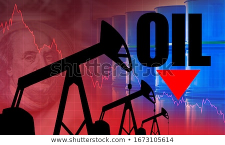 Foto stock: Graph Of Falling Oil Prices