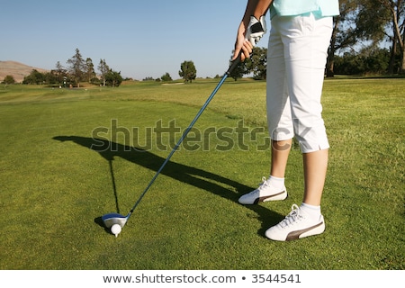 Foto stock: Golfer Getting Ready To Hit The Drive