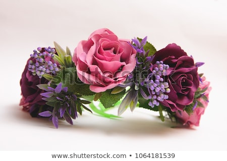 Stockfoto: Pretty Woman With Wreath From Flowers On Head