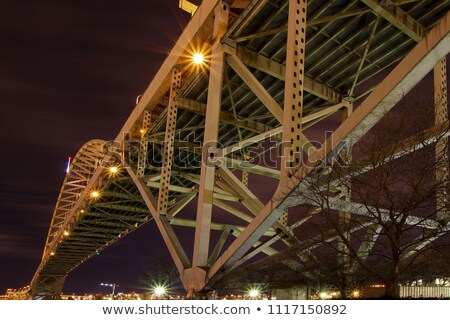 Stok fotoğraf: Under The Fremont Bridge At Night
