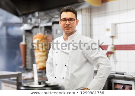 Stockfoto: Chef At Kebab Shop