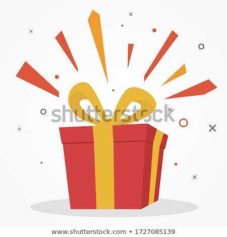 Foto stock: Flat Happy Birthday Festive Background With Confetti Icons Set Party And Celebration Elements Ball