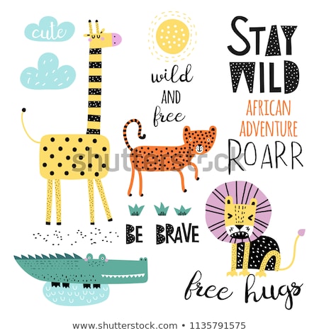 Foto stock: Doodle Animal For Giraffe