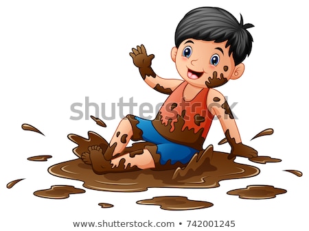 Foto stock: Messy And Dirty Boy Illustration