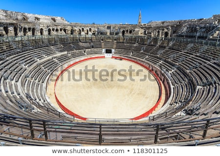 Arena Of Nimes Roman Amphitheater In France Zdjęcia stock © Bertl123