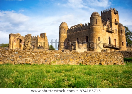 Stockfoto: Fasil Ghebbi Castle In Gondar Ethipia Heritage