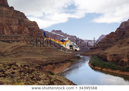 Foto d'archivio: Aerial View Of Grand Canyon Cliffs From Helicopter