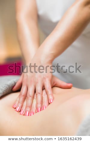 Stock foto: Woman Having An Professional Massage Of The Abdomen