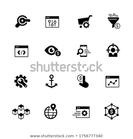 Seo And Digital Martketing Icons 2 Of 2 Black Series Stock fotó © Palsur