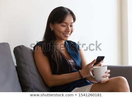 Stock fotó: Attractive Young Beautiful Asian Woman Entrepreneur Or Freelance