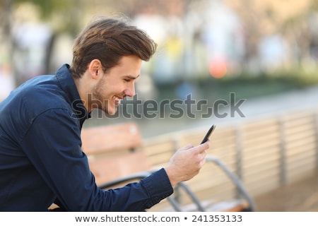 Stok fotoğraf: A Man Sending Sms