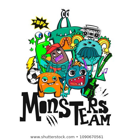 Imagine de stoc: Funny Monster Soccer