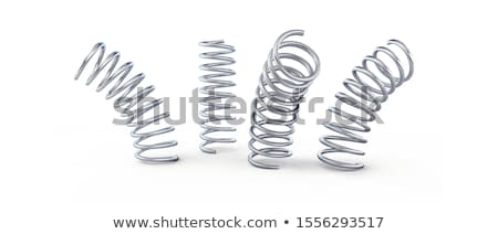 Сток-фото: Metal Spring Isolated On White