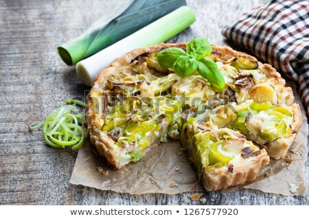 Foto stock: Leek Tart