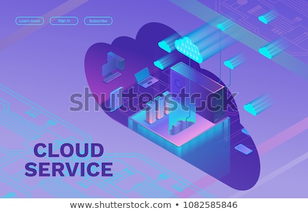 Foto stock: Cloud Computing Concept With Infographics