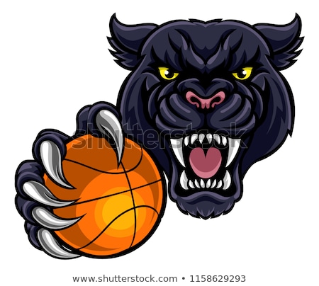 [[stock_photo]]: Black Panther Basketball Mascot
