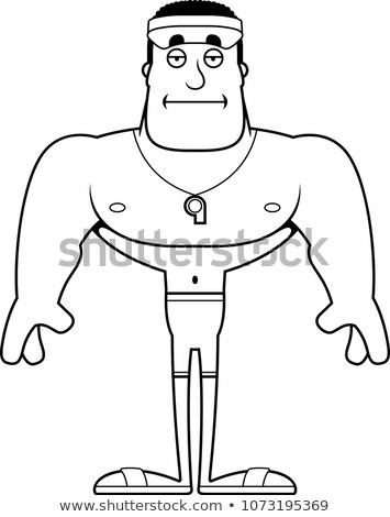 Stockfoto: Cartoon Bored Lifeguard