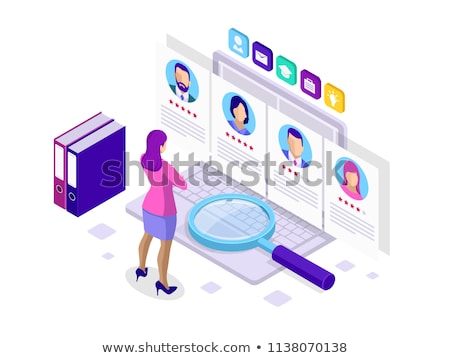 Foto stock: Recruitment Agency Concept Vector Illustration