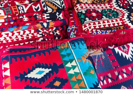 Stockfoto: Assortment Of Ancient Homemade Turkish Oriental Carpets