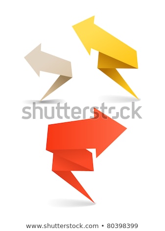 Foto stock: Vector Paper Origami Arrows