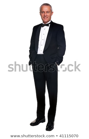 Reifer erwachsener Mann, der Smoking trägt Stock foto © RTimages
