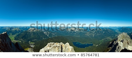 Panoramic View Zugspitze German Austrian Boarder Stock photo © 3523studio