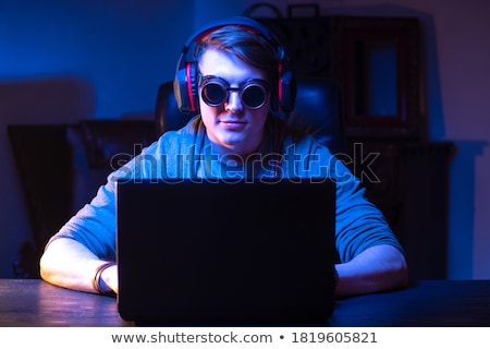 Stock photo: Nerd With Computer