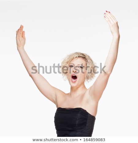 Stockfoto: Opera Singer Singing In Her Stage Dress