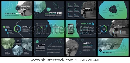 ストックフォト: Dark Vector Abstract Infographic Template