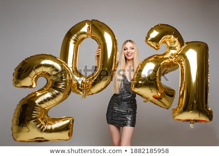 Foto stock: Smiling Blonde With Inflatable