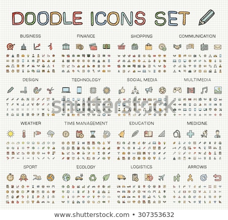 Foto d'archivio: Business Doodle Icons Set