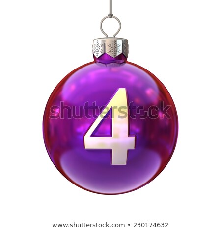 Stok fotoğraf: Four Colorful Christmas Balls