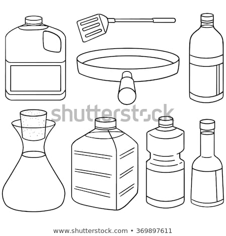 Vector Set Of Vegetable Oil Pan And Flipper Stock photo © olllikeballoon